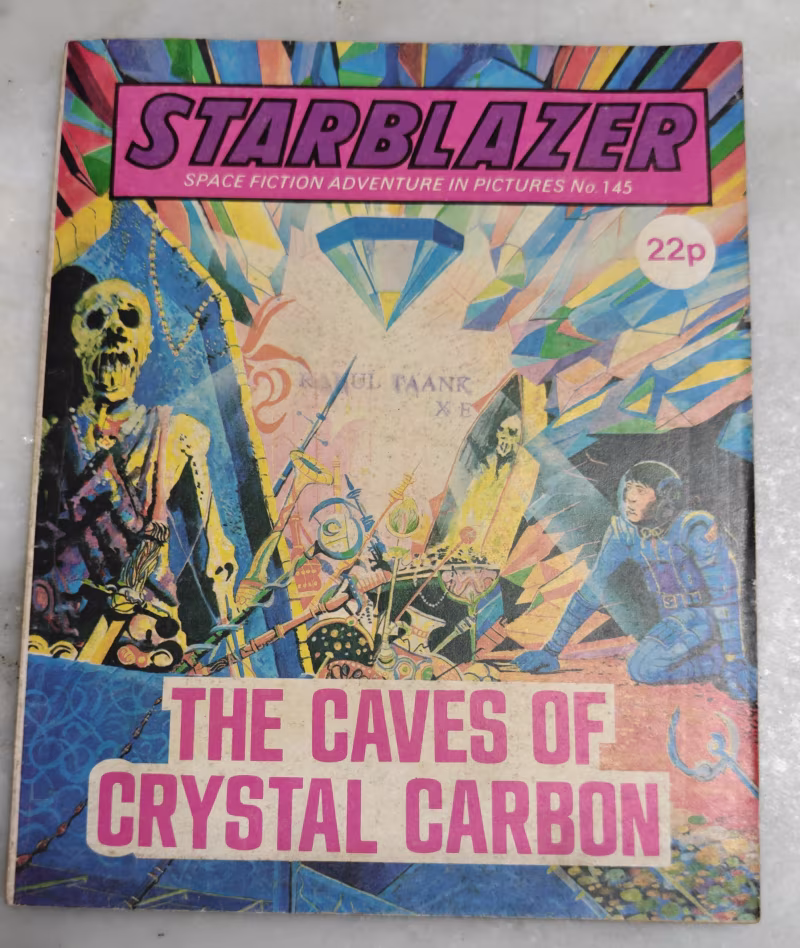 The Caves of Crystal Carbon - Starblazer- Space Fiction adventures in Pictures-
