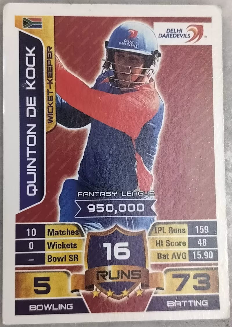 Quinton De Kock - Topps Cricket Attax - 2011