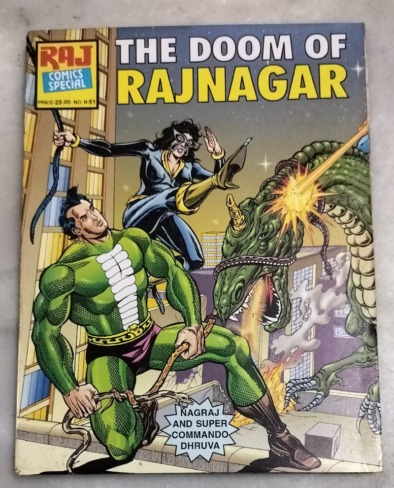 The doom of Rajnagar - Nagraj and super commando Dhruv - vintage Raj comics