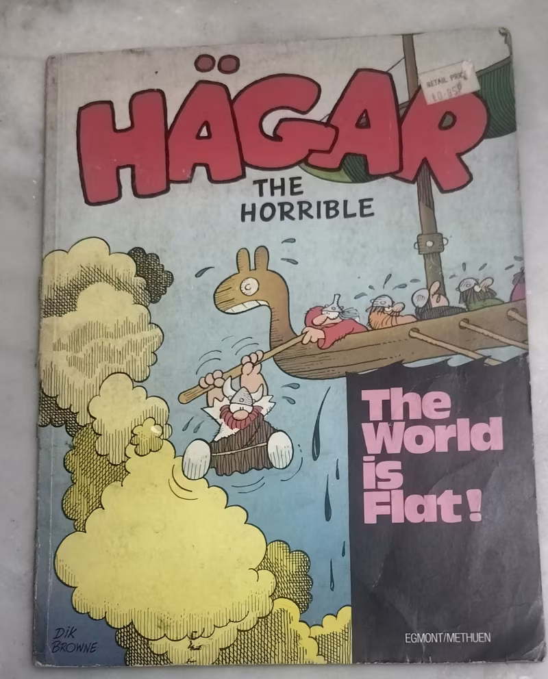 Hagar the horrible - the world is flat