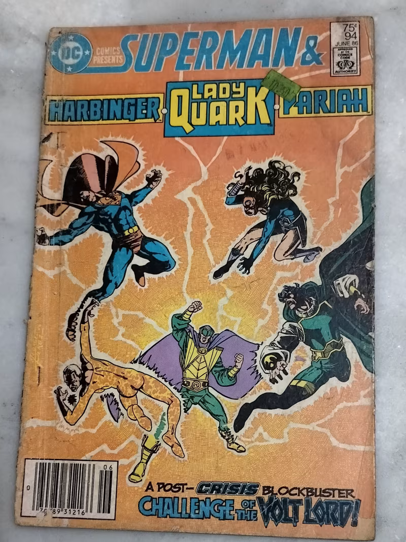 The Challenge of the Volt Lord - Superman - vintage dc comics