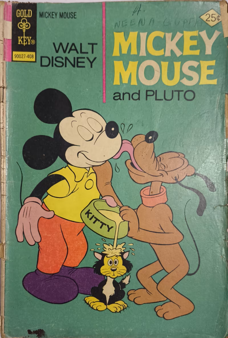 Mickey mouse and pluto - A whistle in the dark - gold key