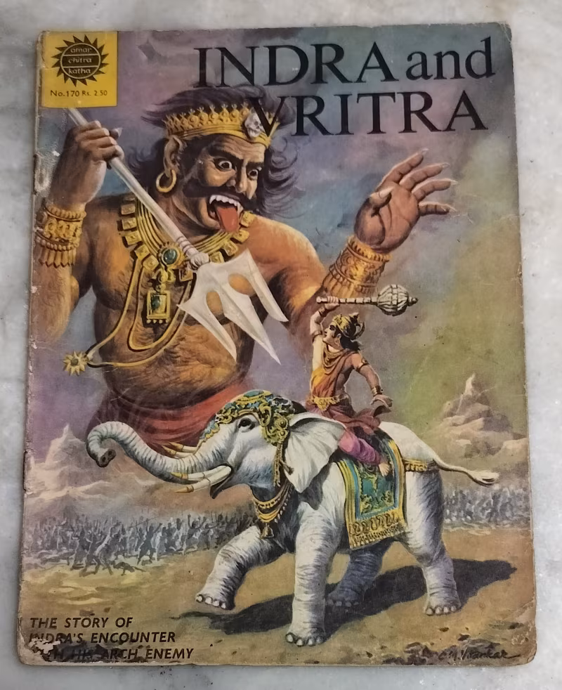 Indra aur Vritra - vintage Amar Chitra Katha