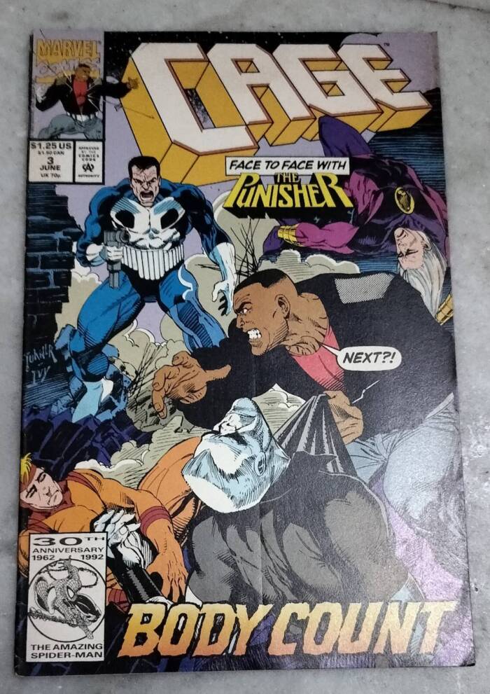 Cage face to face the Punisher