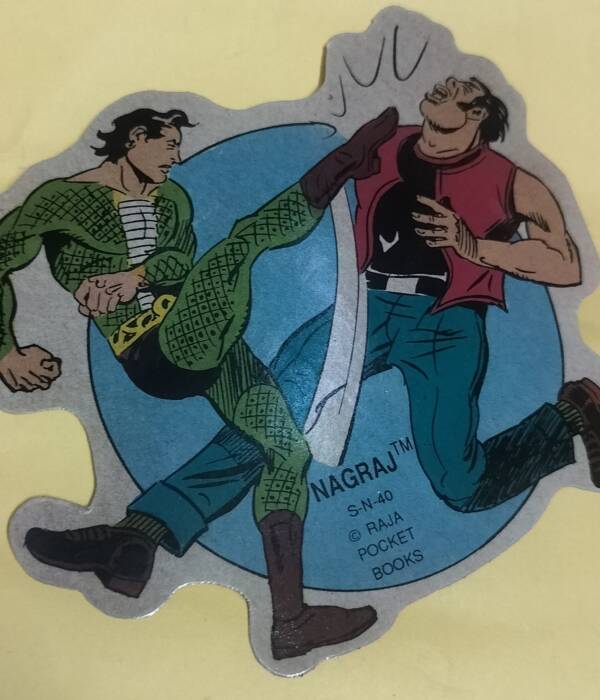 Raj Comics vintage stickers - "nagraj stickers" - s-n-40