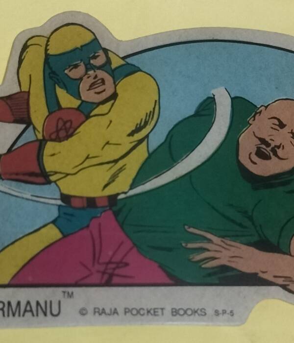 Raj Comics old Stickers - "vintage parmanu sticker" - s-p-5