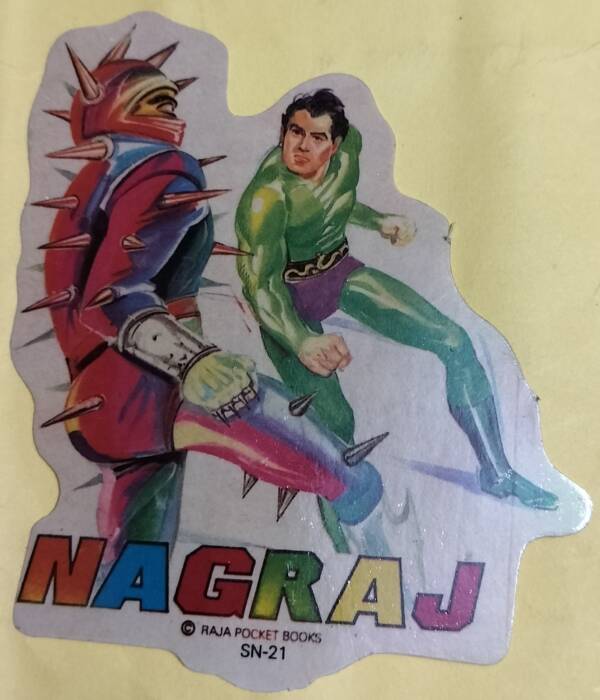 Raj comics freebies stickers - "vintage nagraj stickers" - "sn 21"