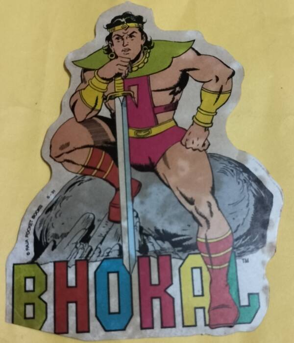 Raj Comics old freebies stickers - "old bhokal sticker" - "B 31"