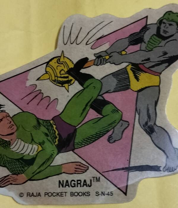 Raj Comics vintage stickers - "old nagraj stickers" - "sn 45"