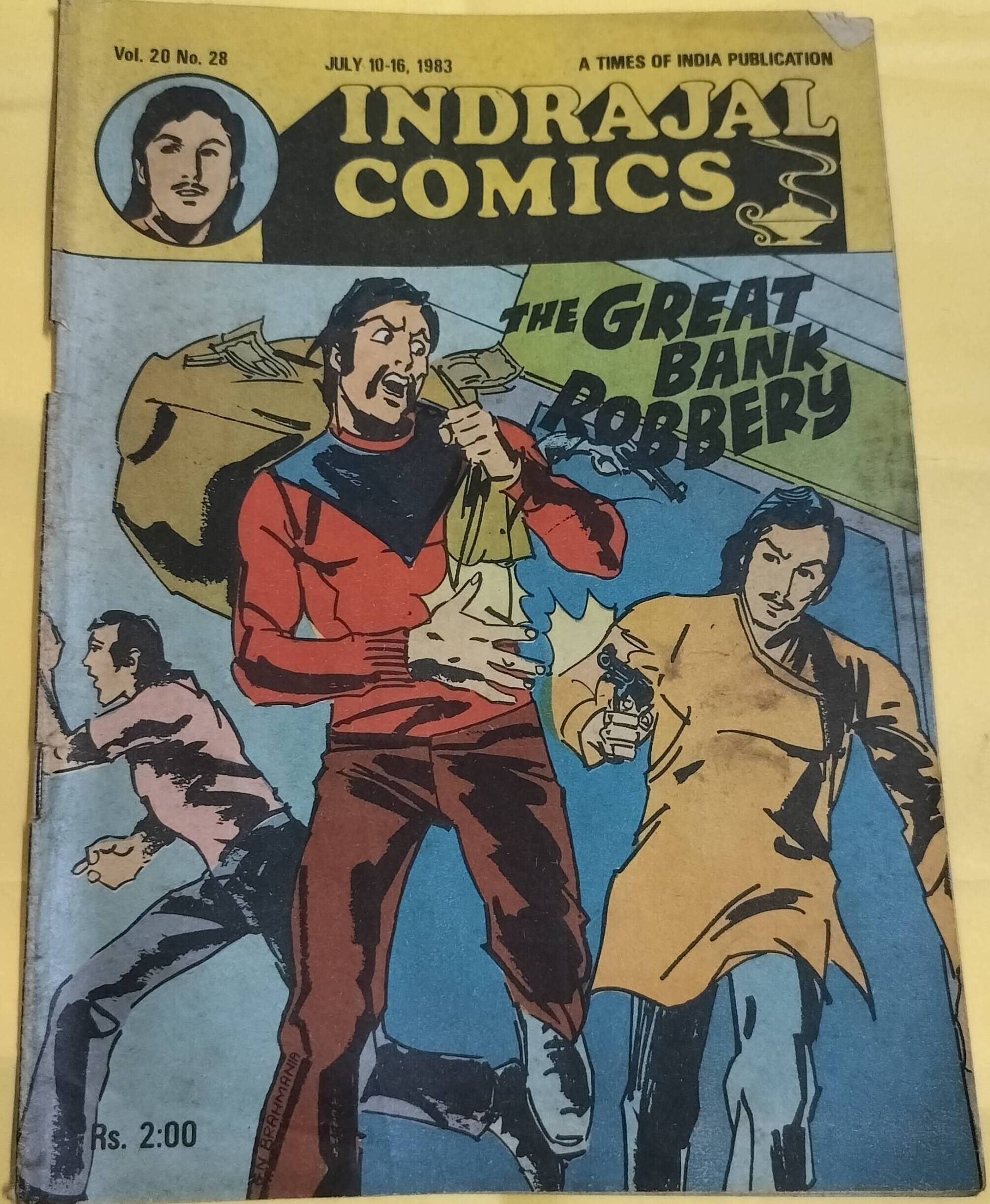 The Great Bank Robbery - "vol-20-no-28" - "bahadur" - "vintage indrajal comics"