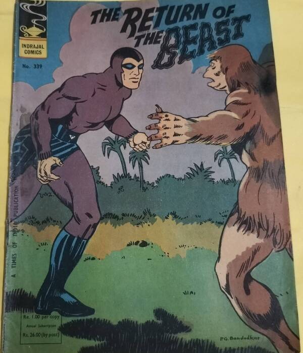 The Return of the Beast - "issue no-339" - "phantom" - "indrajal comics"