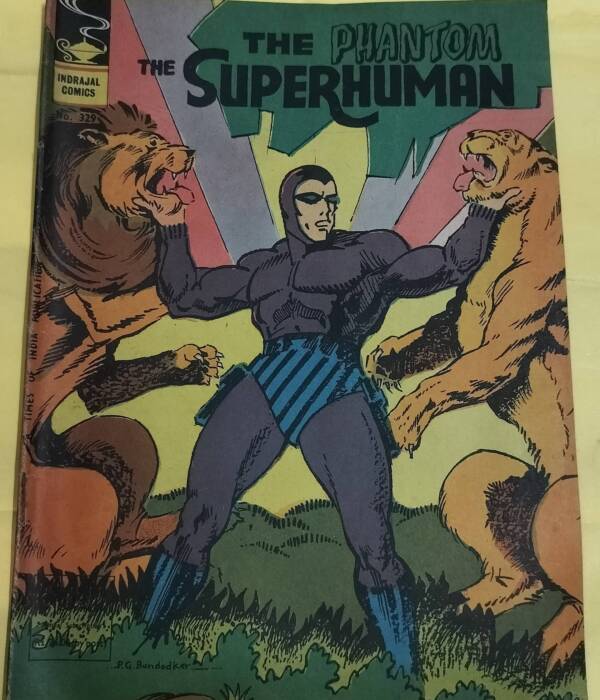 The Phantom The Superhuman - " issue no-329" - "phantom" - "vintage indrajal comics"