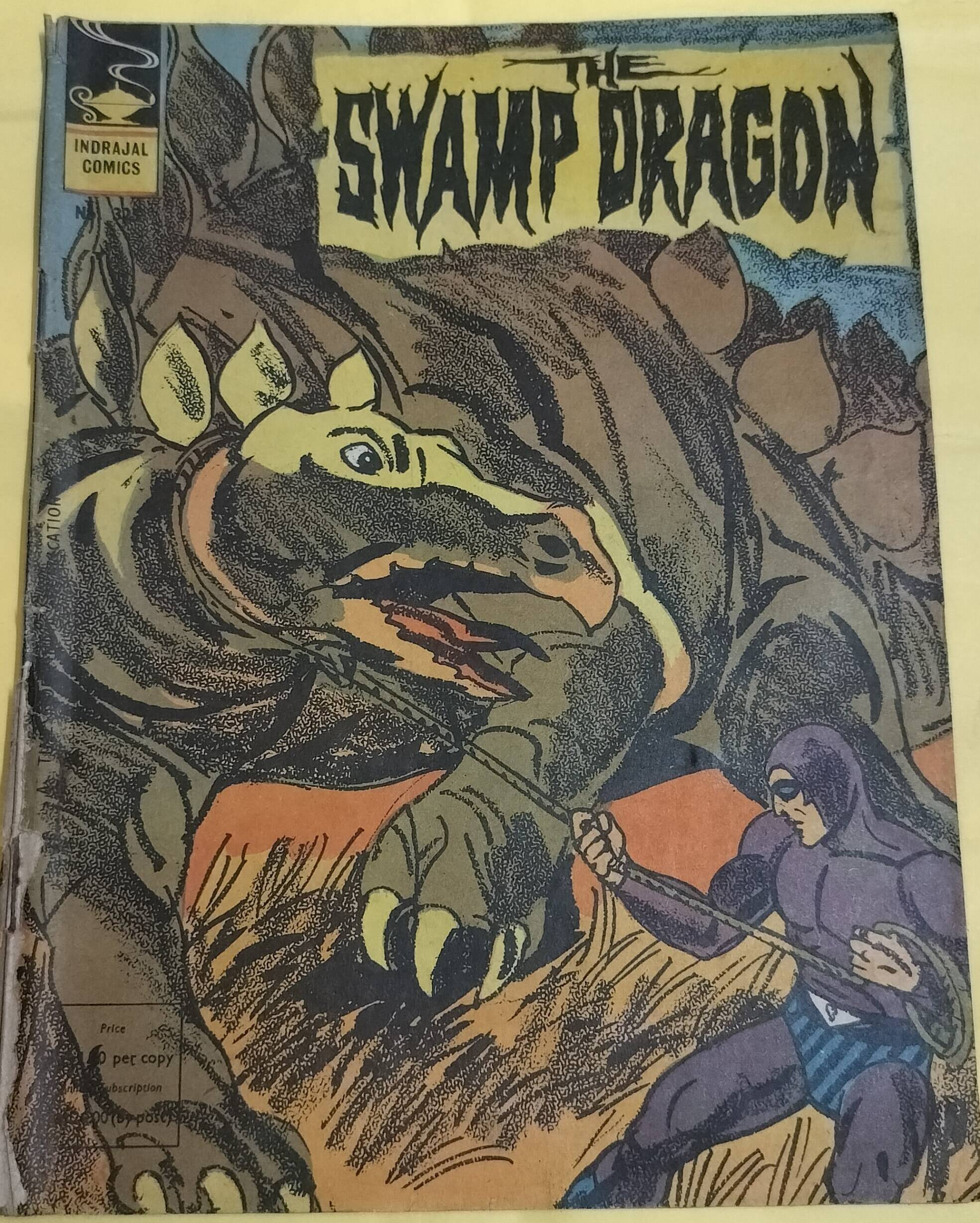 The Swamp Dragon - "issue no-325" - "phantom" - "vintage indrajal comics"